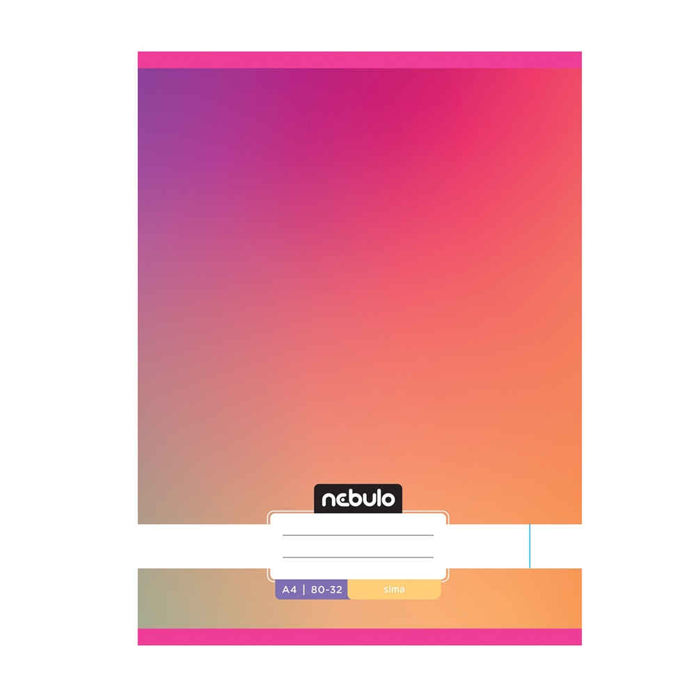Füzet, A4, sima, 80-32, Monochrome és Gradient minták I., 12 db/csomag Nebulo - Image 4
