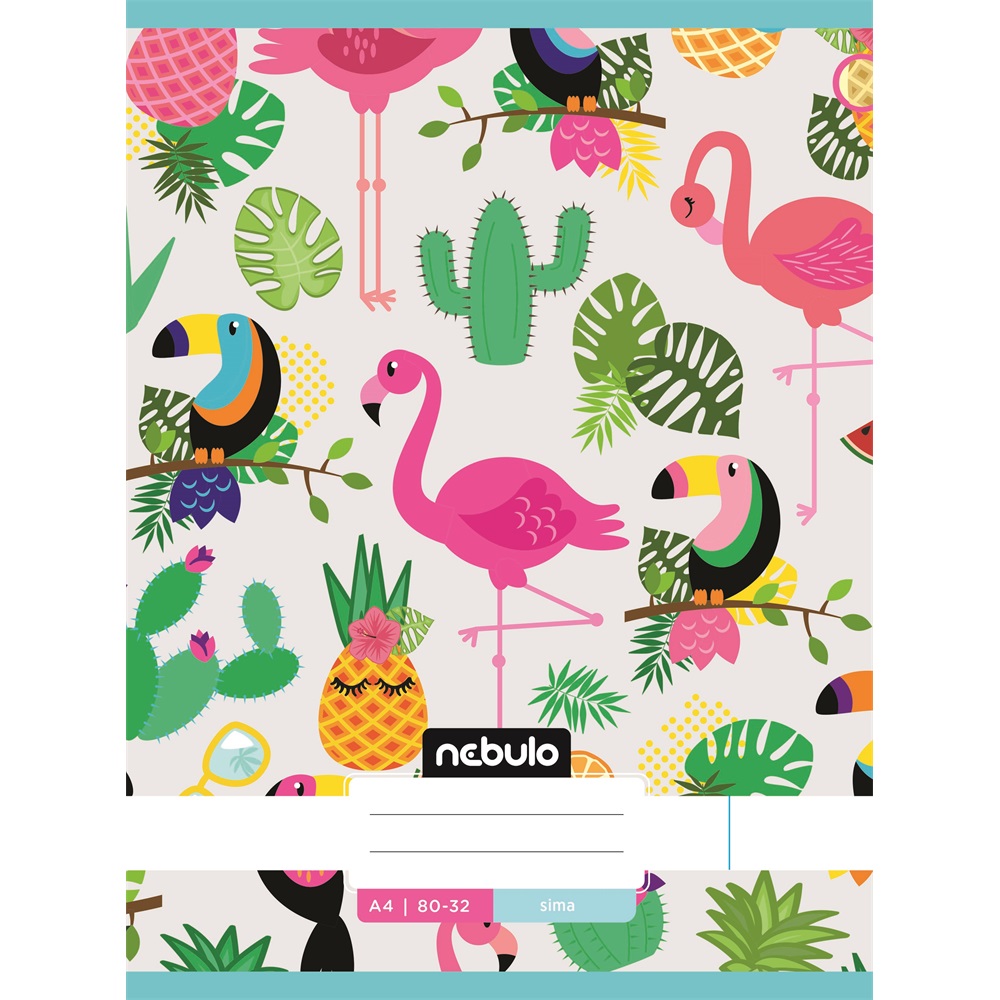 Füzet, A4, sima, 80-32, L-Design minták, 12 db/csomag Nebulo - Image 2