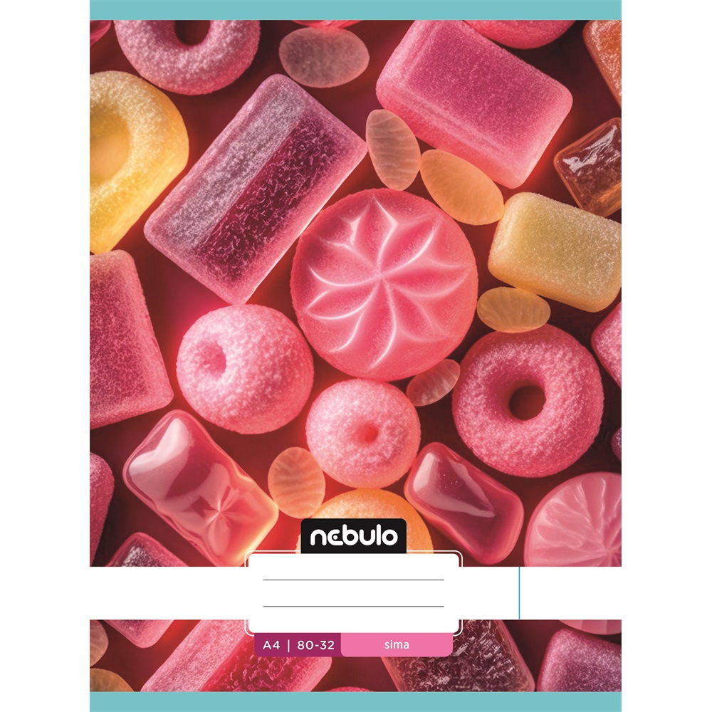 Füzet, A4, sima, 80-32, L-Design minták, 12 db/csomag Nebulo - Image 4