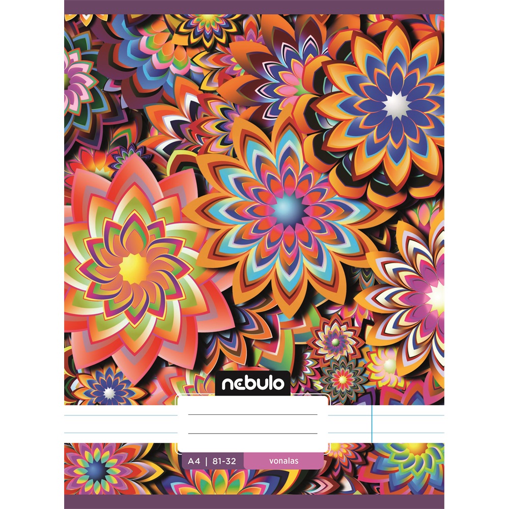Füzet, A4, vonalas 81-32, L-Design minták, 12 db/csomag Nebulo - Image 2