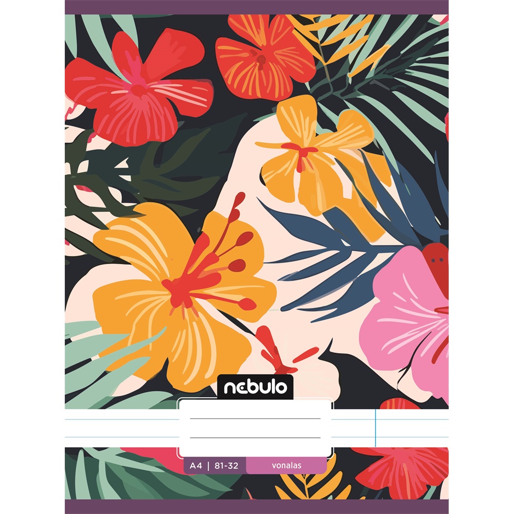 Füzet, A4, vonalas 81-32, L-Design minták, 12 db/csomag Nebulo - Image 9