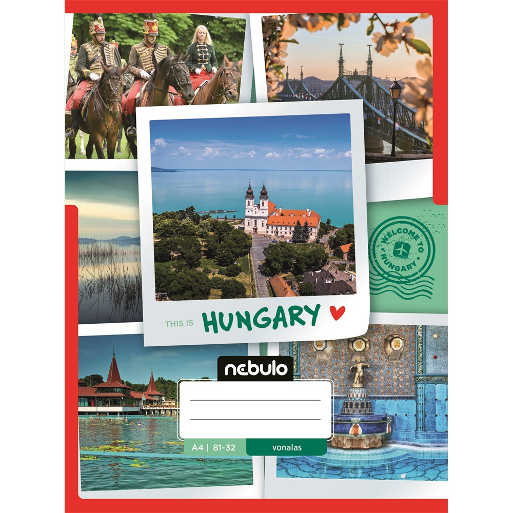 Füzet, A4, vonalas, 81-32, ország-város minták, 12 db/csomag Nebulo - Image 2
