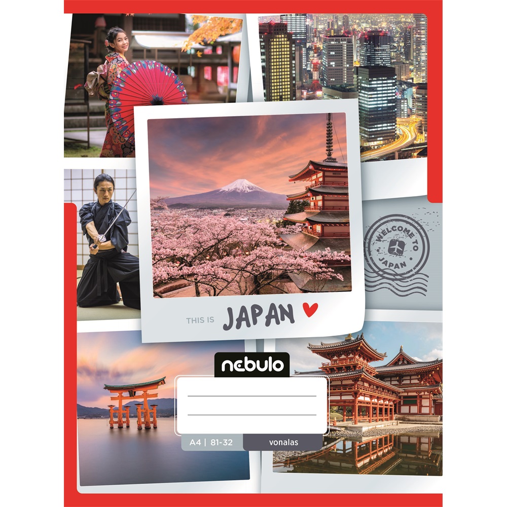 Füzet, A4, vonalas, 81-32, ország-város minták, 12 db/csomag Nebulo - Image 3