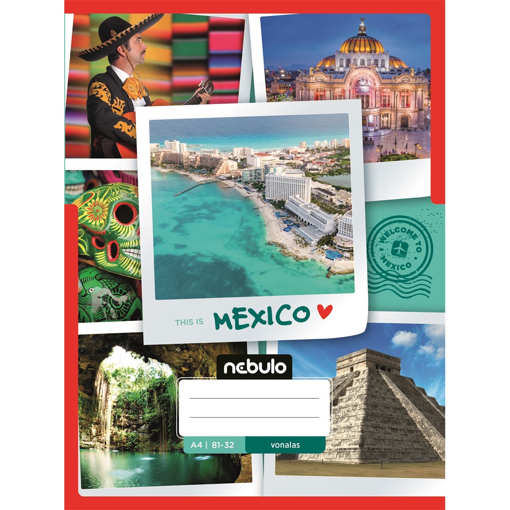 Füzet, A4, vonalas, 81-32, ország-város minták, 12 db/csomag Nebulo - Image 4