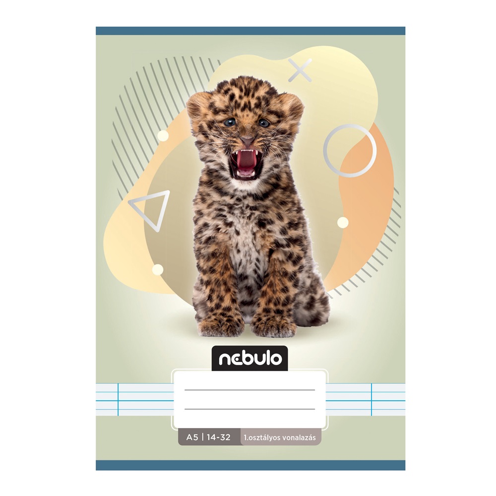 Füzet, A5, 1. osztályos vonalas, 14-32, Állatos minták, 16 db/csomag Nebulo - Image 6