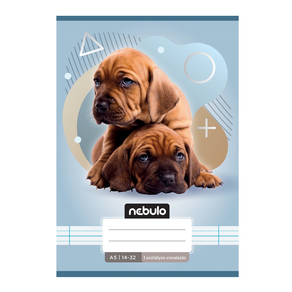 Füzet, A5, 1. osztályos vonalas, 14-32, Állatos minták, 16 db/csomag Nebulo - Image 3