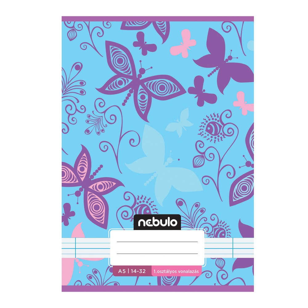 Füzet, A5, 1. osztályos vonalas, 14-32, Cuki minták, 16 db/csomag Nebulo - Image 5