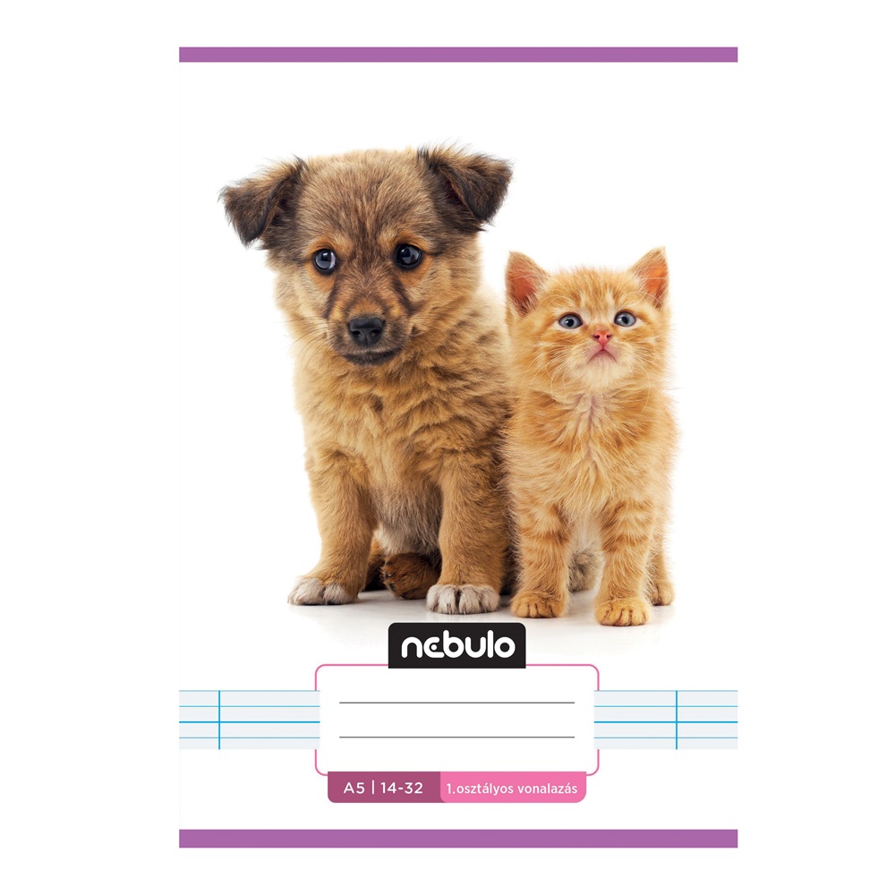 Füzet, A5, 1. osztályos vonalas, 14-32, Cuki minták, 16 db/csomag Nebulo - Image 4