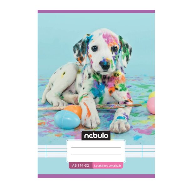 Füzet, A5, 1. osztályos vonalas, 14-32, Cuki minták, 16 db/csomag Nebulo
