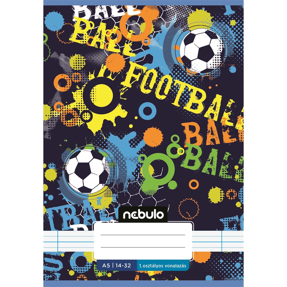 Füzet, A5, 1. osztályos vonalas, 14-32, Vagány minták, 16 db/csomag Nebulo - Image 3