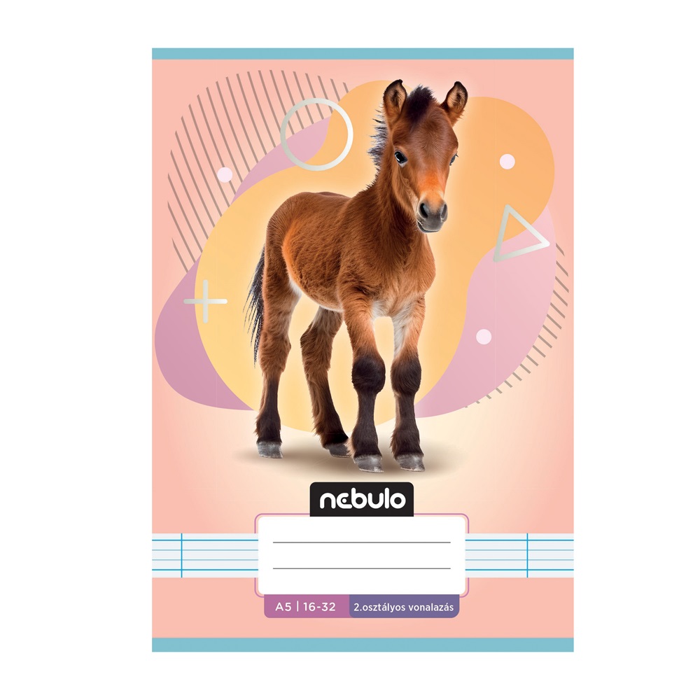 Füzet, A5, 2. osztályos vonalas, 16-32, Állatos minták, 16 db/csomag Nebulo - Image 7