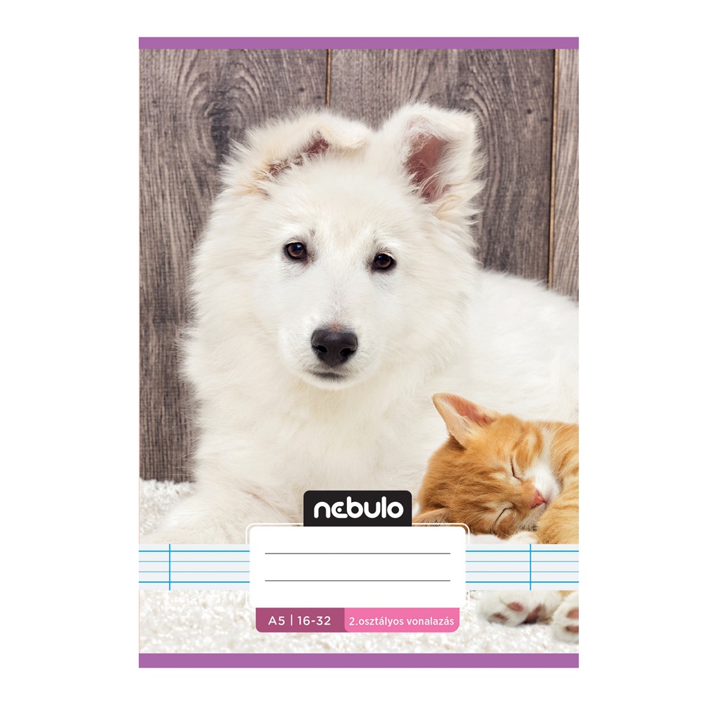 Füzet, A5, 2. osztályos vonalas, 16-32, Cuki minták, 16 db/csomag Nebulo - Image 5
