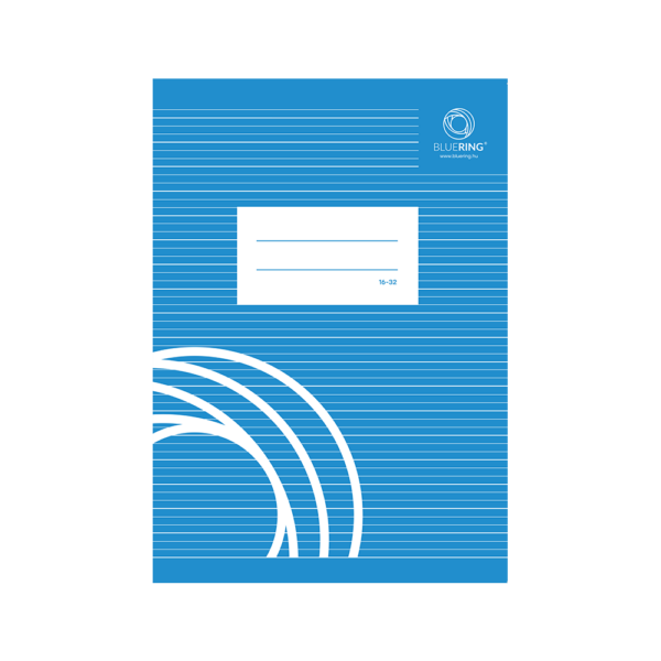 Füzet iskolai A5, 32lap, vonalas 16-32 2.osztályos Bluering®