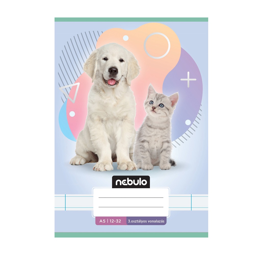 Füzet, A5, 3. osztályos vonalas, 12-32, Állatos minták, 16 db/csomag Nebulo - Image 5
