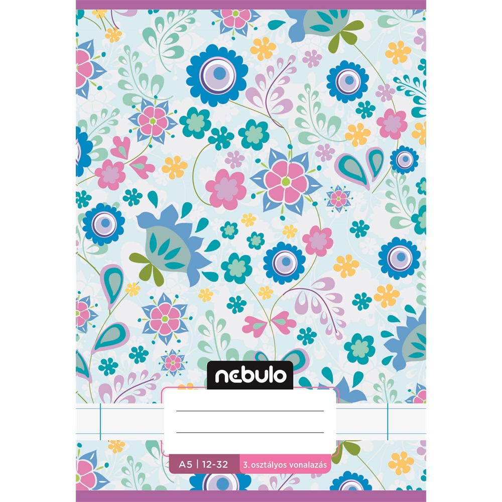 Füzet, A5, 3. osztályos vonalas, 12-32, Cuki minták, 16 db/csomag Nebulo - Image 3