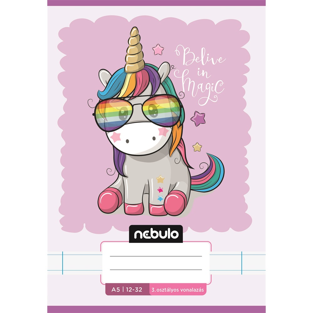 Füzet, A5, 3. osztályos vonalas, 12-32, Cuki minták, 16 db/csomag Nebulo - Image 5
