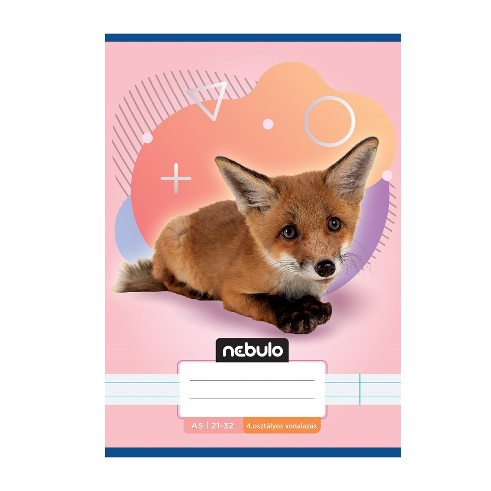 Füzet, A5, 4. osztályos vonalas, 21-32, Állatos minták, 16 db/csomag Nebulo - Image 8