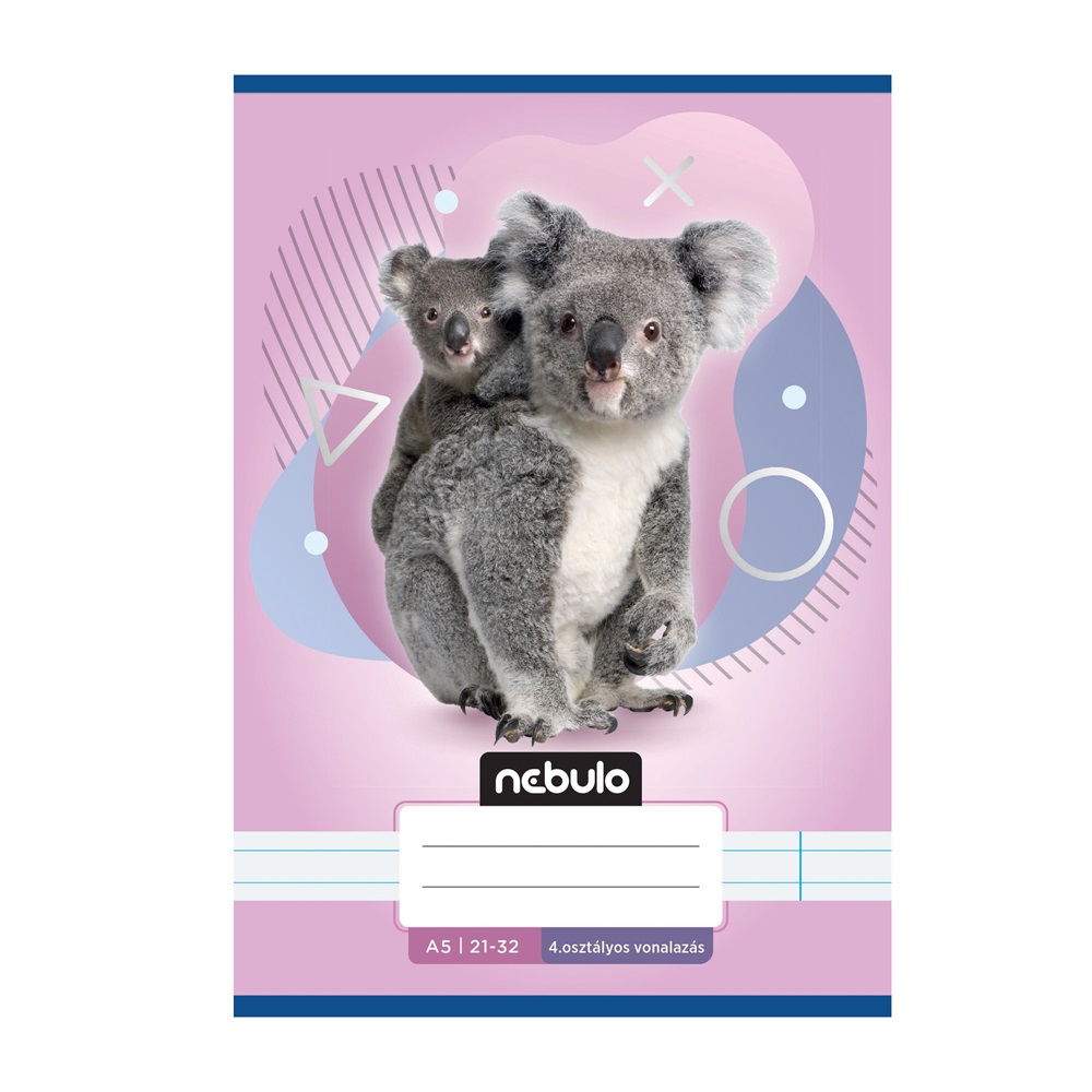 Füzet, A5, 4. osztályos vonalas, 21-32, Állatos minták, 16 db/csomag Nebulo - Image 4