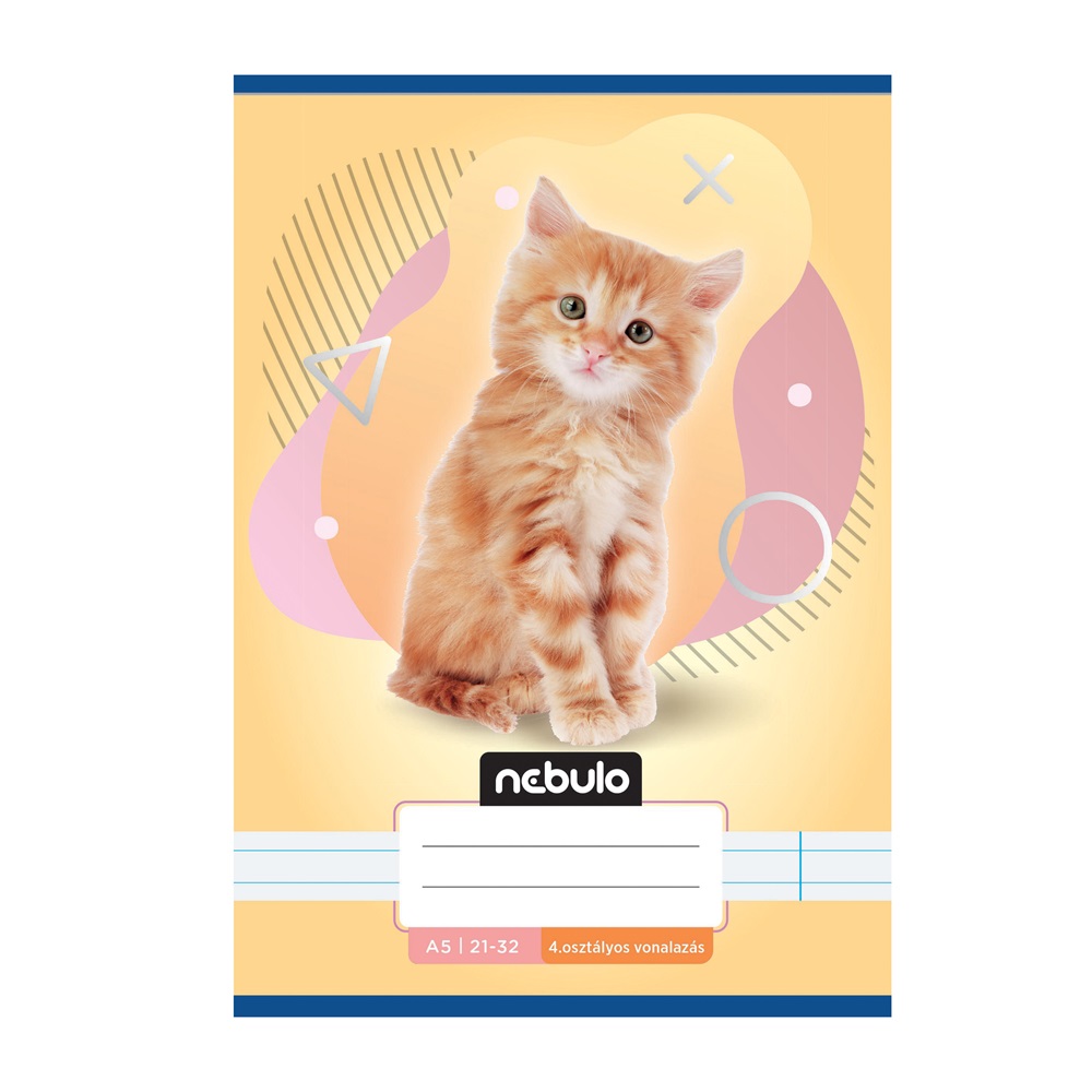Füzet, A5, 4. osztályos vonalas, 21-32, Állatos minták, 16 db/csomag Nebulo - Image 2