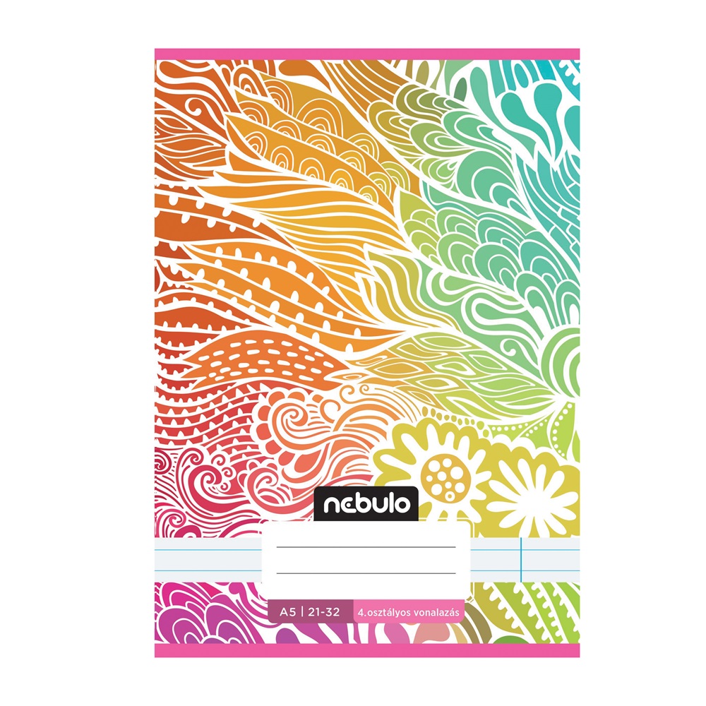 Füzet, A5, 4. osztályos vonalas, 21-32, Cuki minták, II., 16 db/csomag Nebulo - Image 8