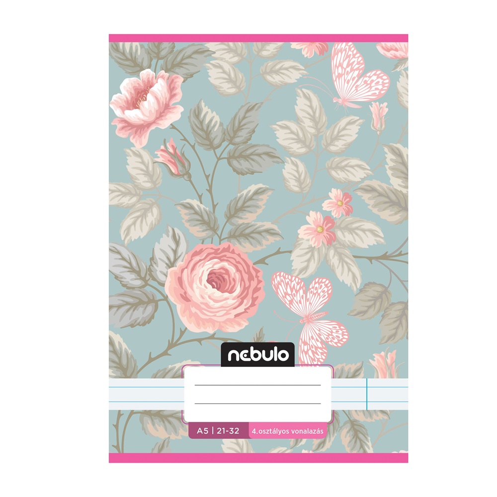 Füzet, A5, 4. osztályos vonalas, 21-32, Cuki minták, II., 16 db/csomag Nebulo - Image 6