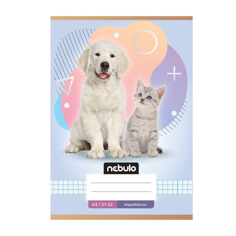 Füzet, A5, kockás, 27-32, Állatos minták, 16 db/csomag Nebulo - Image 5