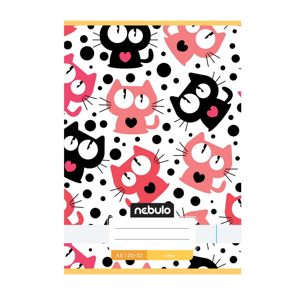 Füzet, A5, sima, 20-32, Cuki minták, 16 db/csomag Nebulo - Image 2