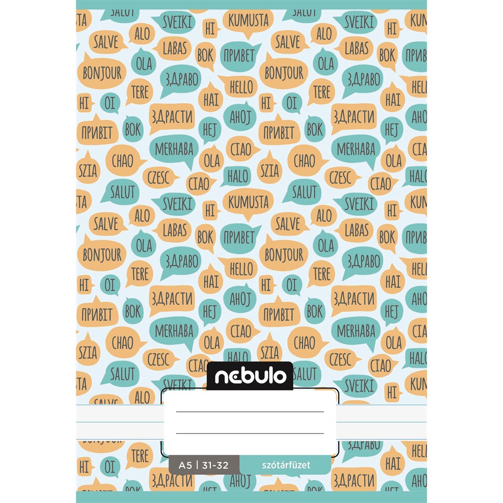 Füzet, A5, szótár, 31-32, Mix minták, 16 db/csomag Nebulo - Image 2