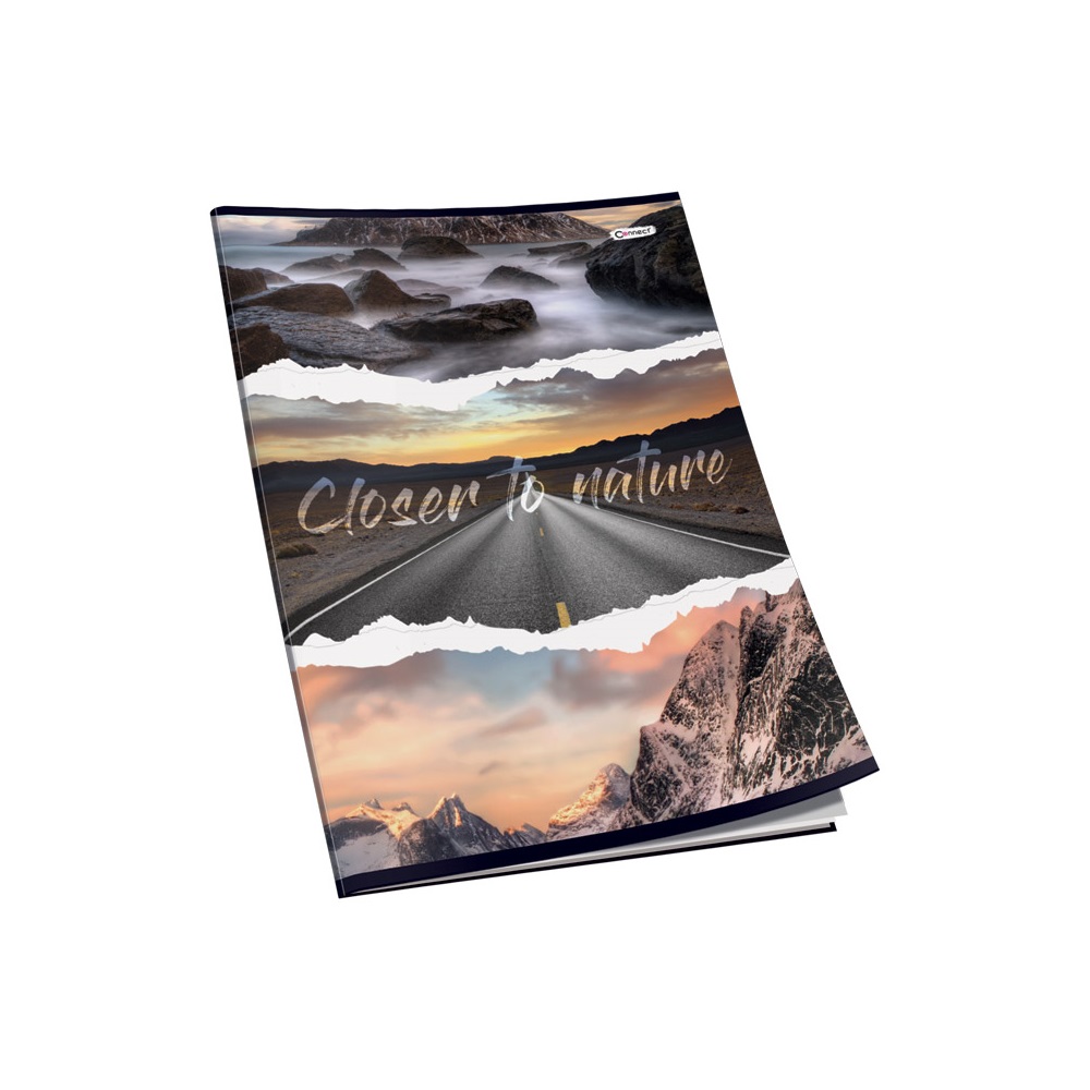 Füzet A4, 40lap, kockás 80g. Connect Matt + UV lakk borító, - Image 4