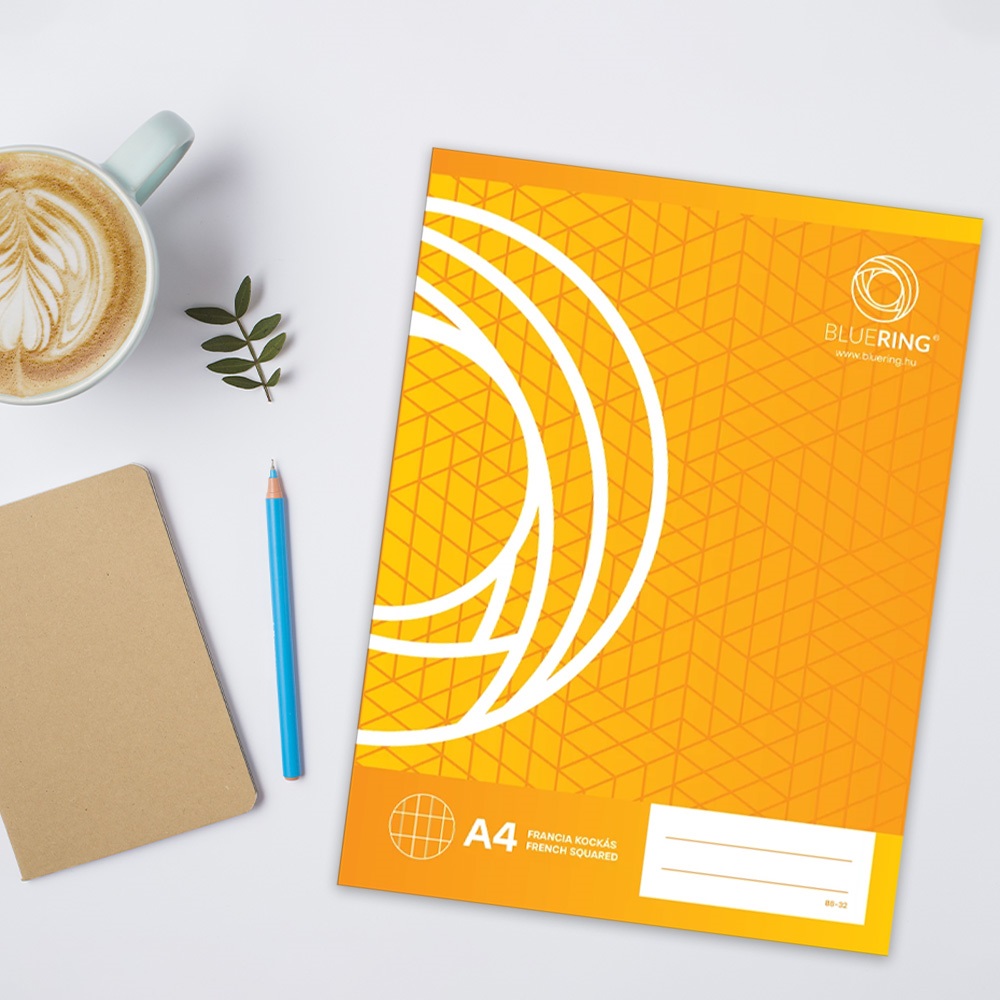 Füzet iskolai A4, 32lap, franciakockás 88-32 Bluering® - Image 3