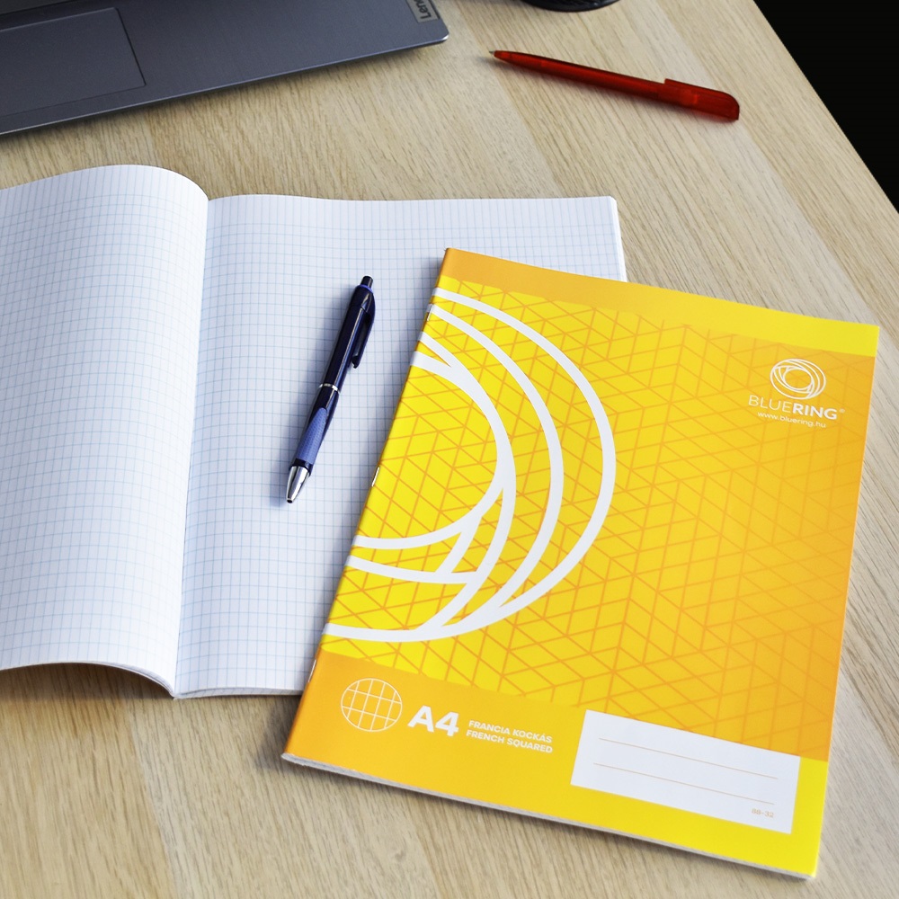 Füzet iskolai A4, 32lap, franciakockás 88-32 Bluering® - Image 4