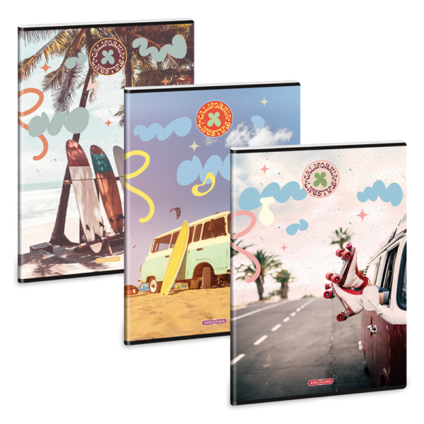 Füzet iskolai A4, 40lap, vonalas Ars Una CALIFORNIA LIFESTYLE 10db/csomag