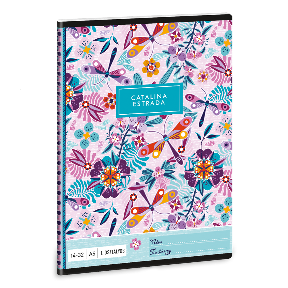 Füzet iskolai A5, 32lap, vonalas 14-32 1.osztályos Ars Una CATALINA (5094) 21 10db/csomag