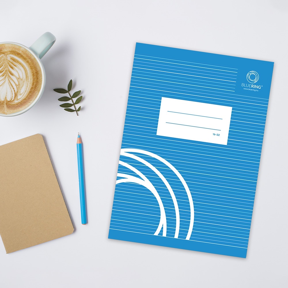 Füzet iskolai A5, 32lap, vonalas 16-32 2.osztályos Bluering® - Image 3