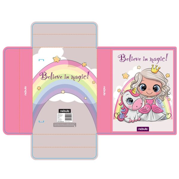 Füzetbox A5, hullámkarton, Királylány/Unikornis, Nebulo