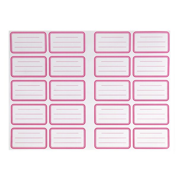 Füzetcímke 20 db-os (20 címke/ív) egyszínű 20 ív/csomag, Bluering