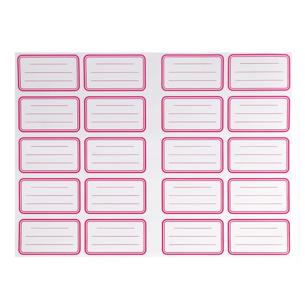 Füzetcímke 20 db-os (20 címke/ív) egyszínű 20 ív/csomag, Bluering