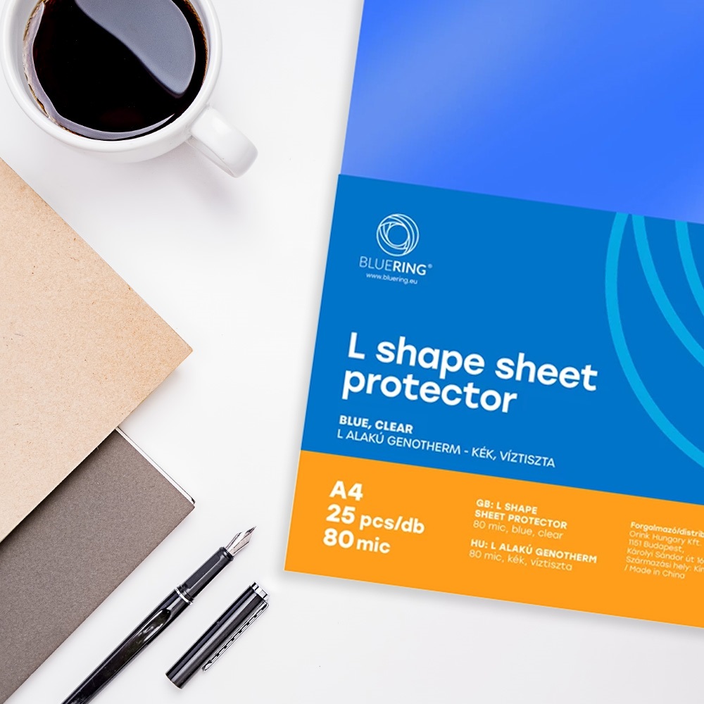 Genotherm `L` A4, 80 micron kék 25 db/csomag, Bluering®, - Image 4