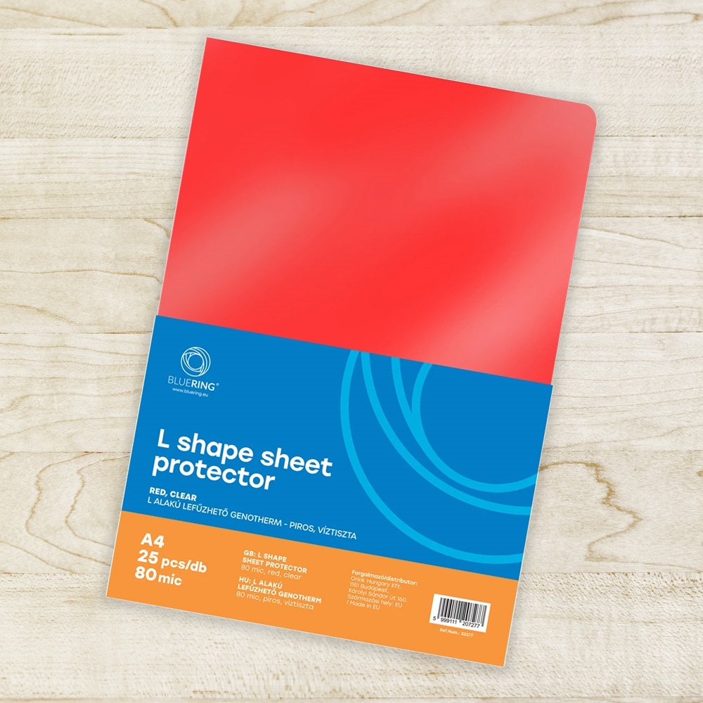 Genotherm `L` A4, 80 micron piros 25 db/csomag, Bluering®, - Image 2