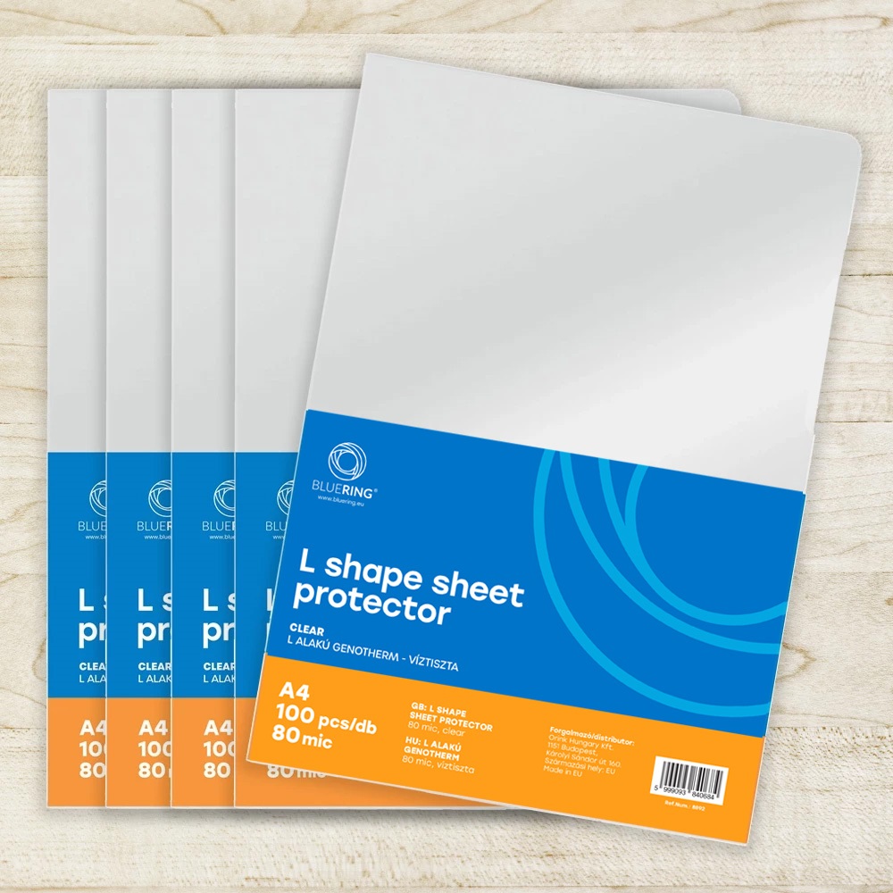 Genotherm `L` A4, 80 micron víztiszta Bluering® 100 db/csomag, - Image 3