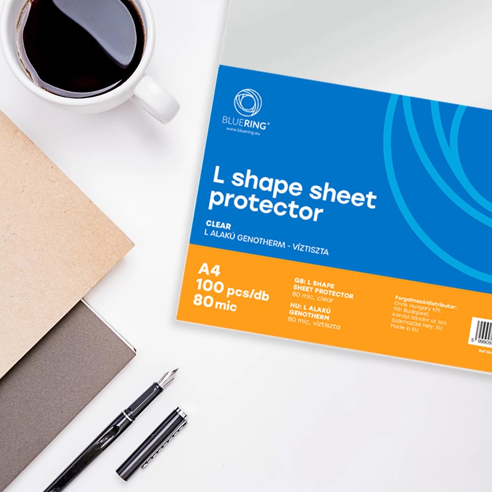 Genotherm `L` A4, 80 micron víztiszta Bluering® 100 db/csomag, - Image 4