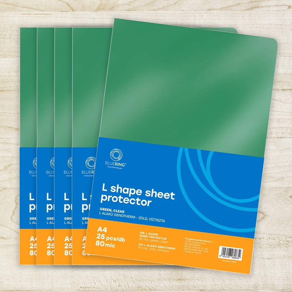 Genotherm `L` A4, 80 micron zöld 25 db/csomag, Bluering®, - Image 3