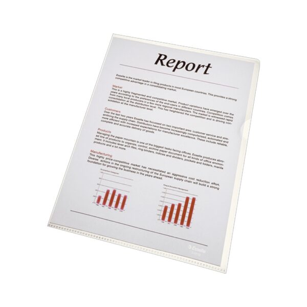 Genotherm `L` A4, 75 micron víztiszta 54810 100 db/csomag, Esselte