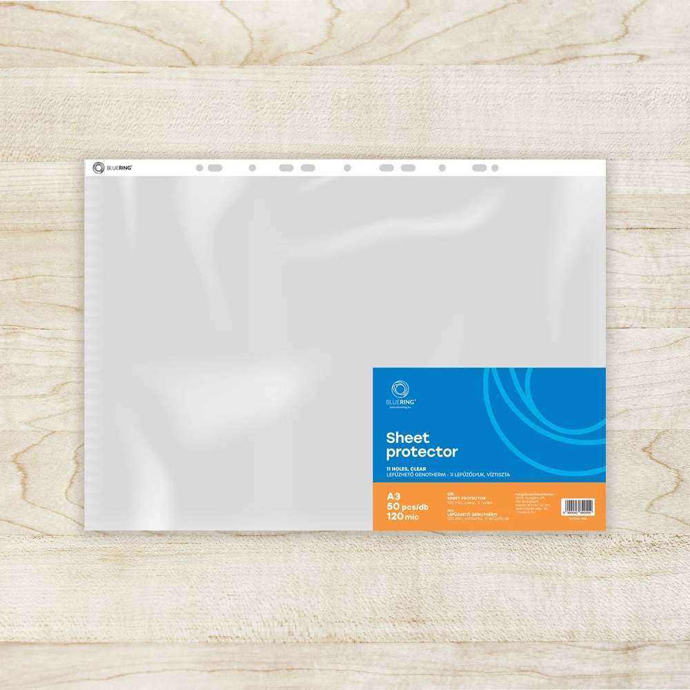 Genotherm lefűzhető, A3, 120 micron álló, víztiszta Bluering® 25 db/csomag, - Image 2