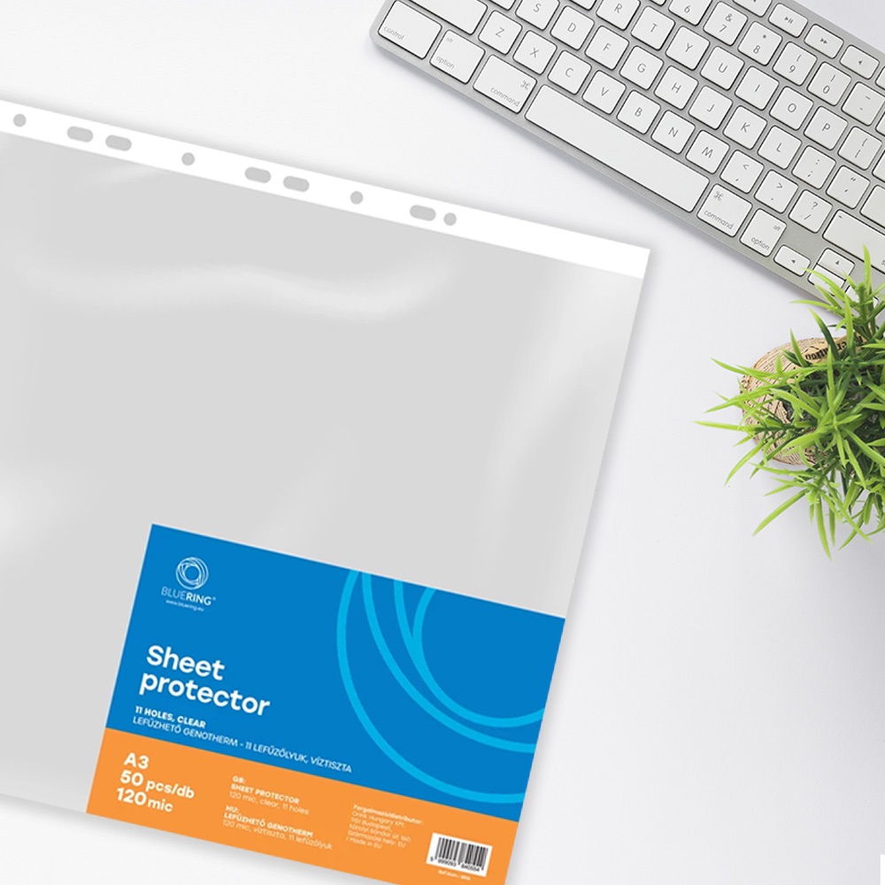 Genotherm lefűzhető, A3, 120 micron álló, víztiszta Bluering® 25 db/csomag, - Image 4