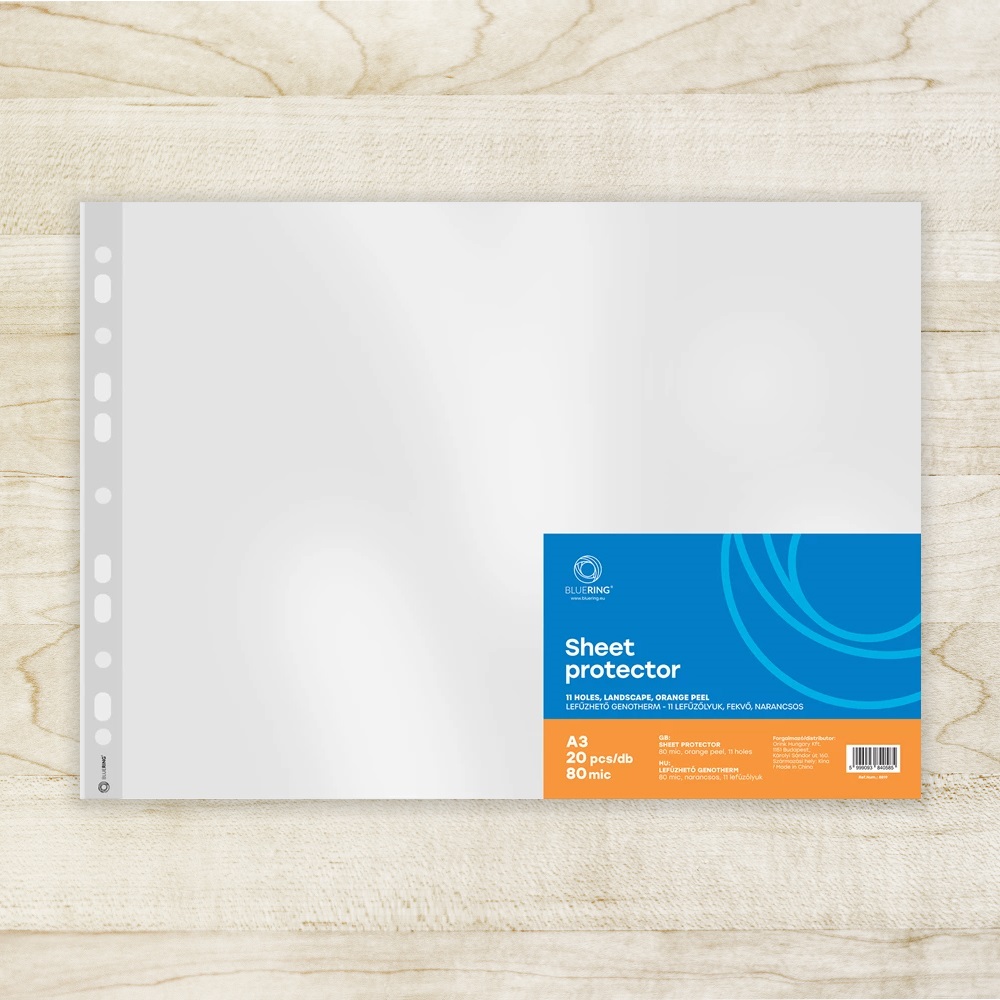 Genotherm lefűzhető, A3, 80 micron fekvő, narancsos Bluering® 20 db/csomag, - Image 2