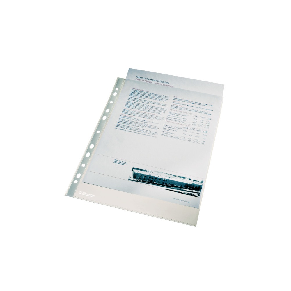 Genotherm lefűzhető, A4, 105 micron víztiszta Esselte 56093 100 db/csomag, - Image 2