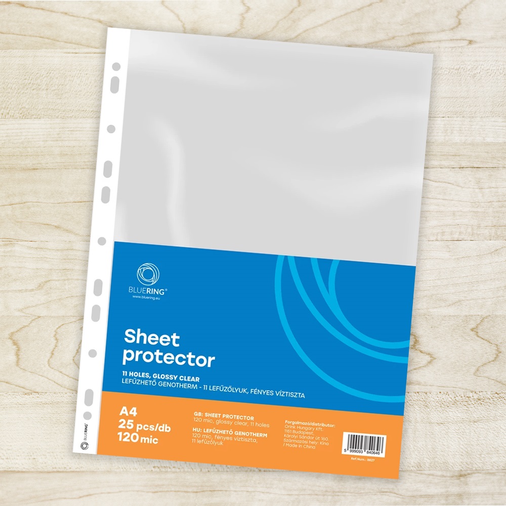 Genotherm lefűzhető, A4, 115 micron narancsos felül és belül nyitott Bluering® 100 db/csomag, - Image 2