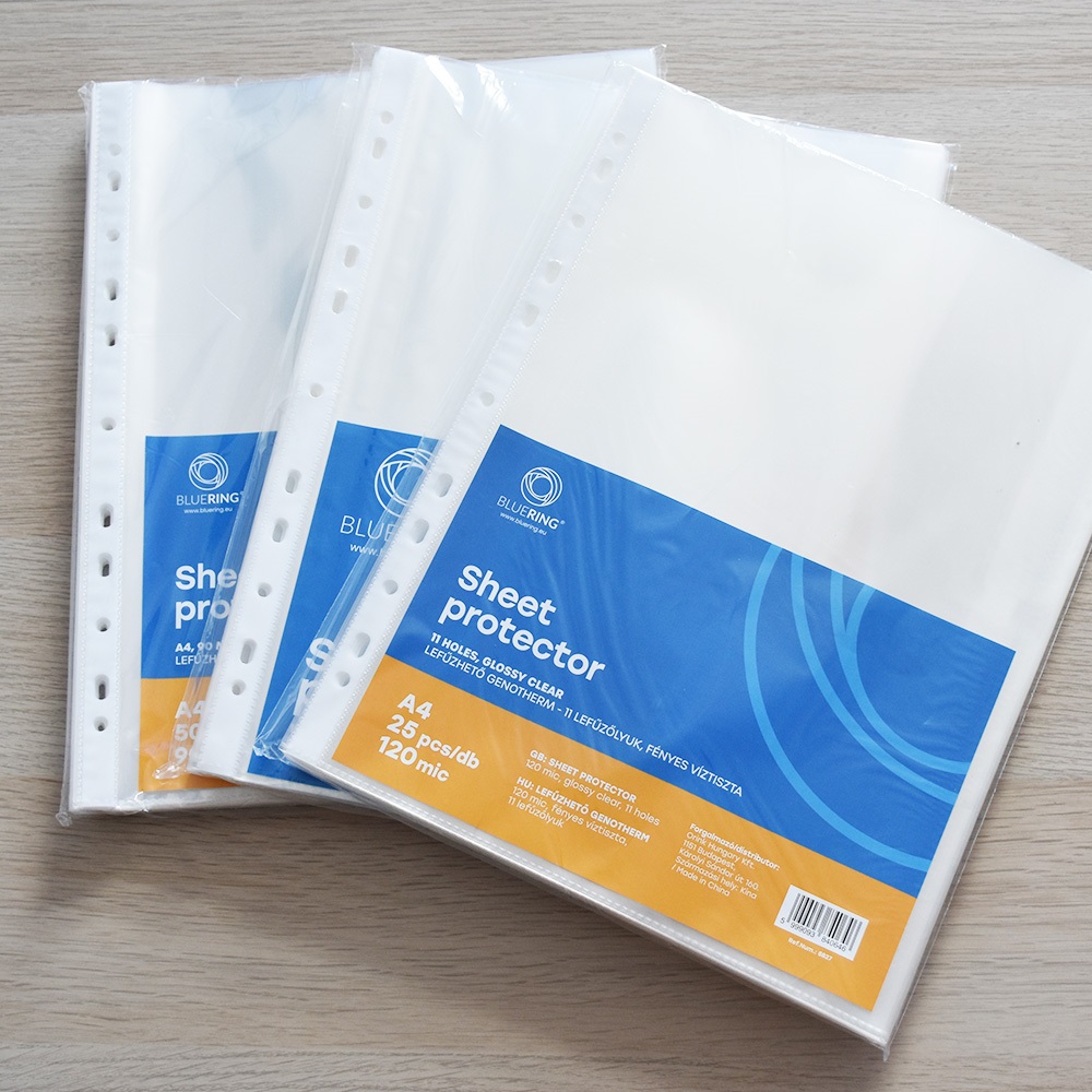 Genotherm lefűzhető, A4, 120 micron víztiszta Bluering® 25 db/csomag, - Image 4