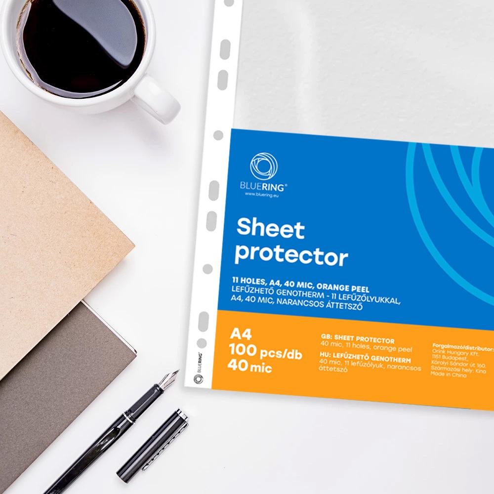 Genotherm lefűzhető, A4, 40 micron narancsos Bluering® 100 db/csomag - Image 3